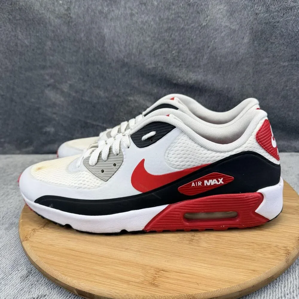 Nike Air Max 90 G Shoes Mens Size 10 White Red Golf Athletic Sneakers DX5999-162